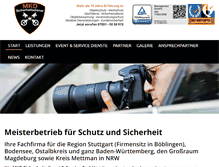 Tablet Screenshot of mkd-sicherheitsdienst.com